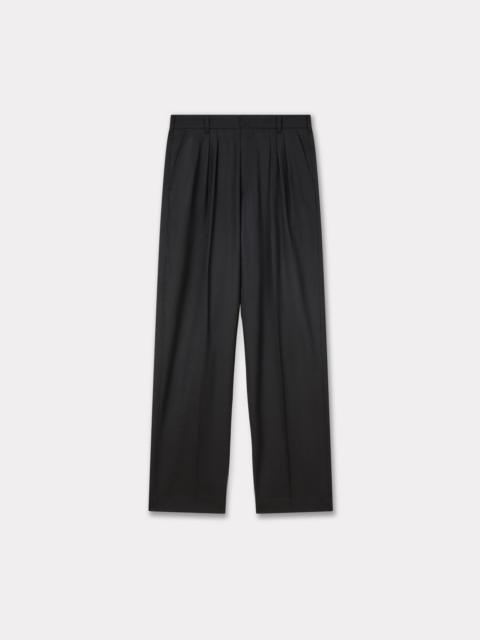 'KENZO Weave' pleated tailored pants in wool jacquard