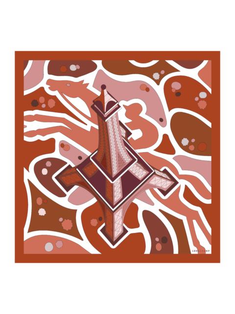 Equestrian Tower Silk scarf 70 Marmalade - Silk