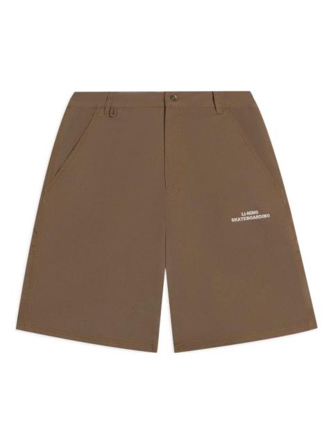 Li-Ning Skateboarding Embroidery Logo Shorts 'Brown' AKSS835-1