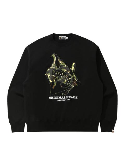 BAPE Unkle Pointman Logo Relaxed Crewneck 'Black'