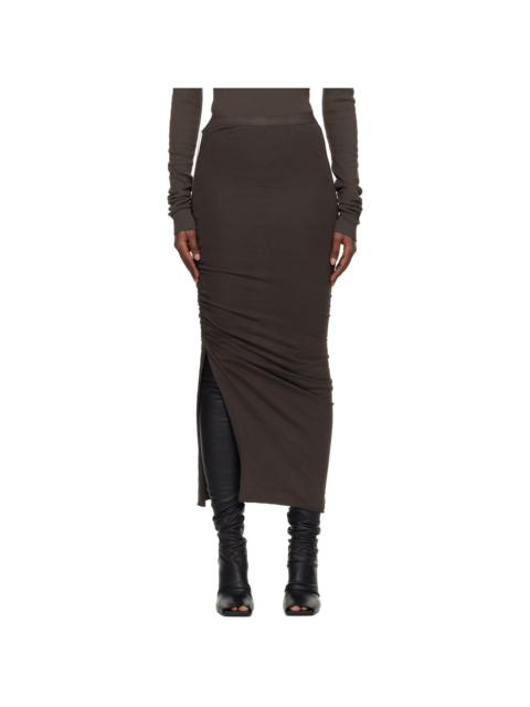 Gray Concordians Soft Edfu Midi Skirt