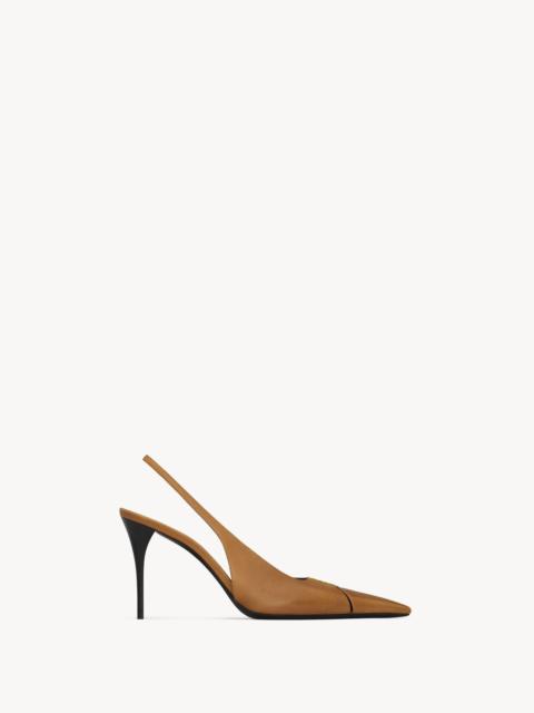 BABYLONE BRETEUIL SLINGBACK PUMPS IN SMOOTH LEATHER