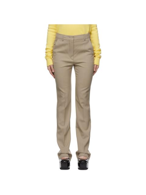 Tan Pure Wool Simone Trousers