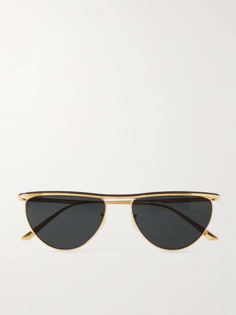 + Khaite 1984c Cat-eye Gold-tone Sunglasses