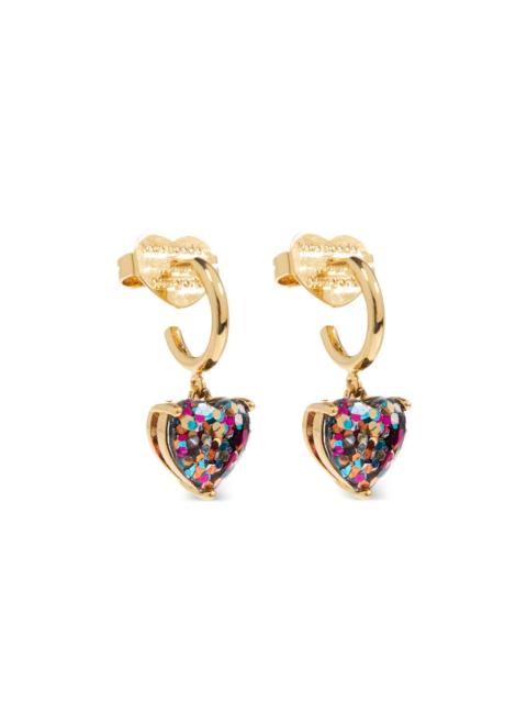 my love glitter heart earrings