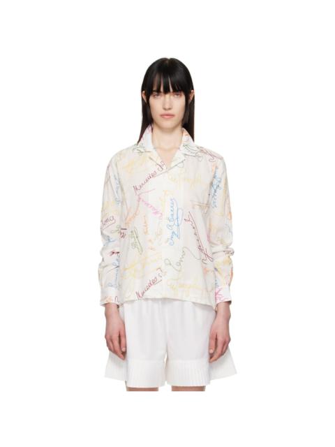 White Signature Scrawl Shirt