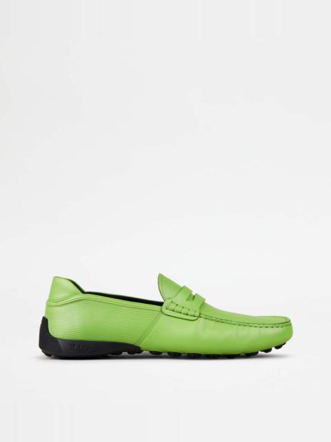 LOAFERS IN LEATHER - GREEN