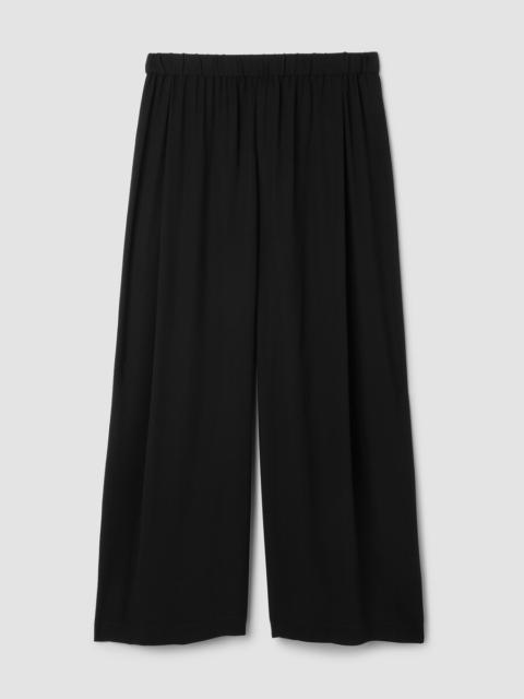 Silk Georgette Crepe Wide-Leg Pant