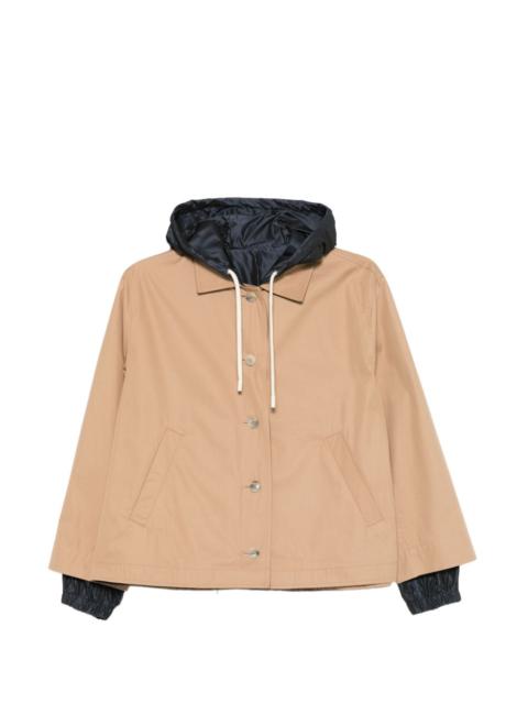 hooded buttoned jacket