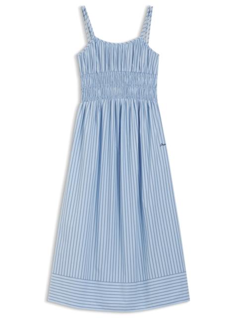 COTTON-POPLIN DRESS WITH VERTICAL STRIPE