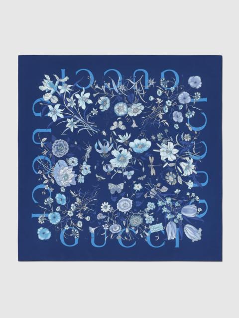 Printed silk twill carré