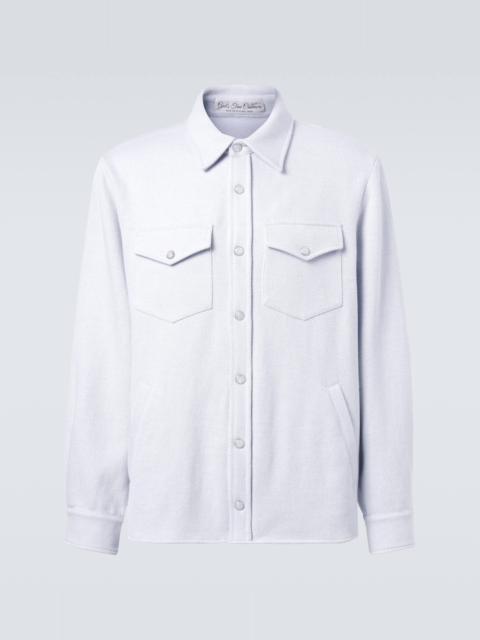 Explorer cashmere and cotton denim jacket