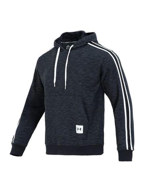 Under Armour Essential Heritage Fleece Hoodie 'Black White' 1373813-001