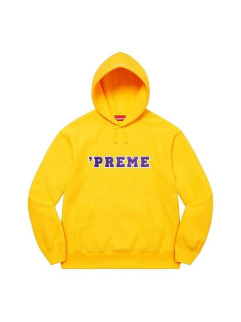 Supreme 'Preme Hooded Sweatshirt 'Yellow Purple' SUP-FW22-624