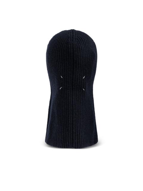 ribbed-knit balaclava