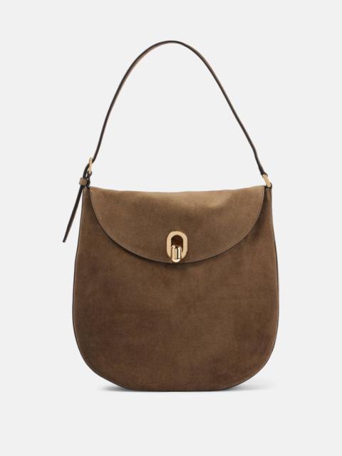Large Tondo suede shoulder bag
