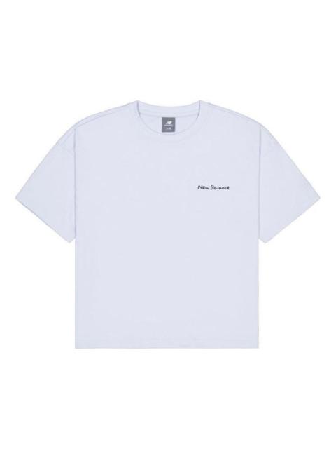 (WMNS) New Balance x Tombonia Skateboarding Graphic T-shirt 'Light Blue' AWT42321-SL1