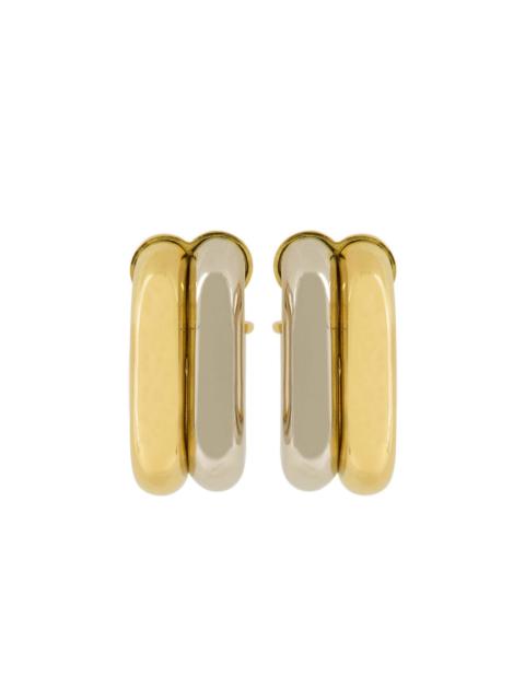 two-tone hoop earrings