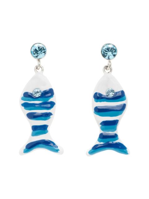 Fish & Rhinestone Earrings