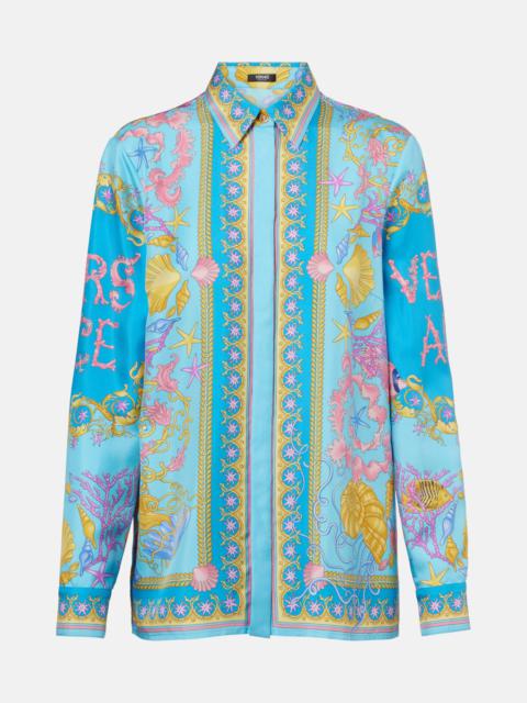 Underwater Barocco silk twill shirt