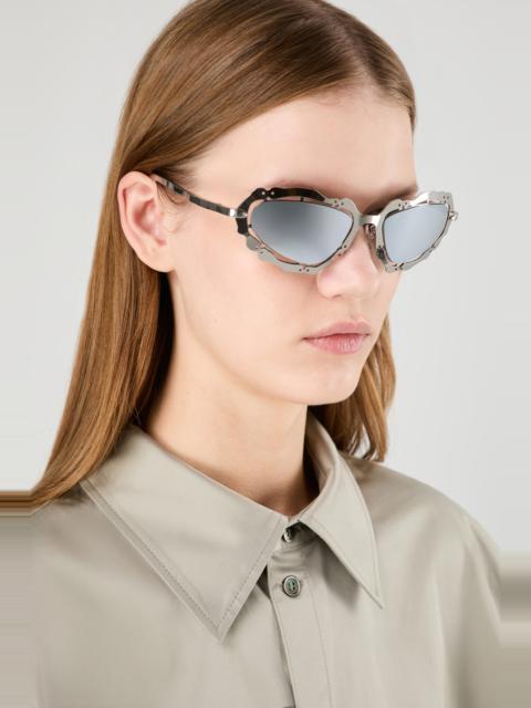 Silver Shiny NOPEA Metal Sunglasses
