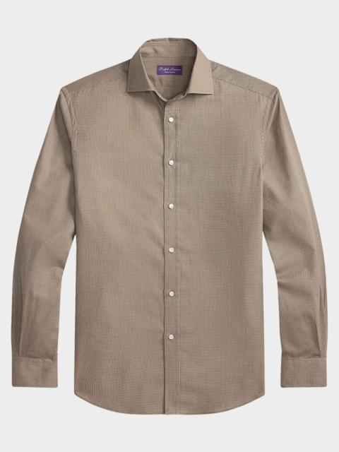 Men's Cotton Classic Fit Micro-Square Sport Shirt