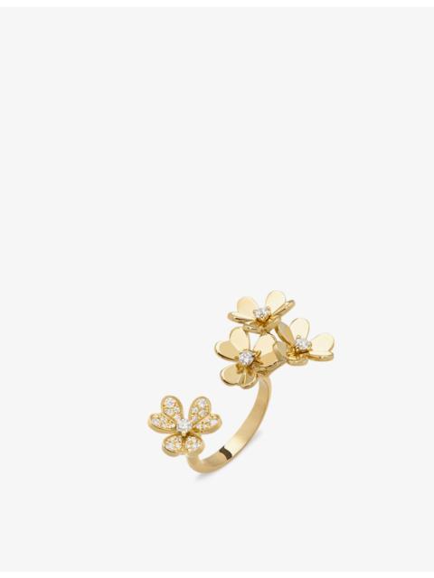 Frivole 18ct yellow-gold and diamond between the finger ring