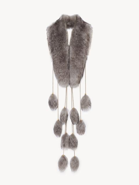 THE TREASURE TAILS SCARF IN SHEARLING