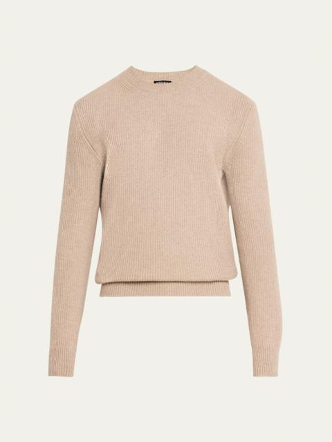 Men's Oasi Cashmere Ribbed Crewneck Sweater