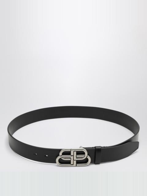 Black BB leather belt
