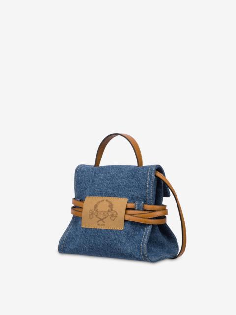 MOSCHINO TIE ME BAG IN DENIM