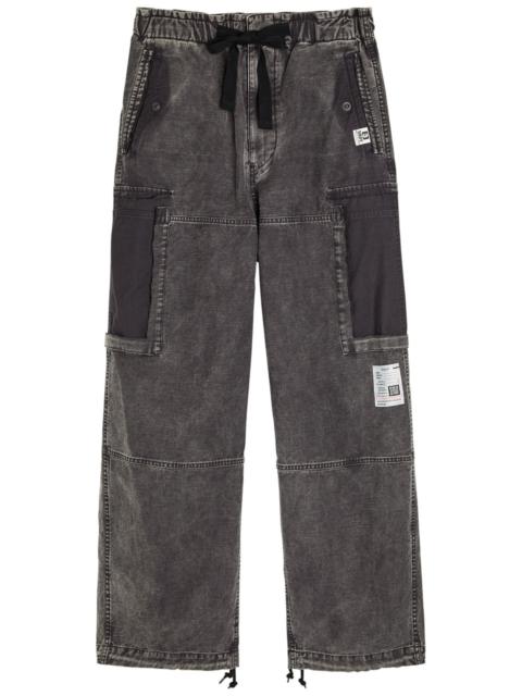 Maison Mihara Yasuhiro Panelled Straight-leg Denim Cargo Trousers
