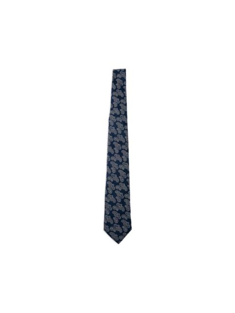 paisley-pattern silk tie