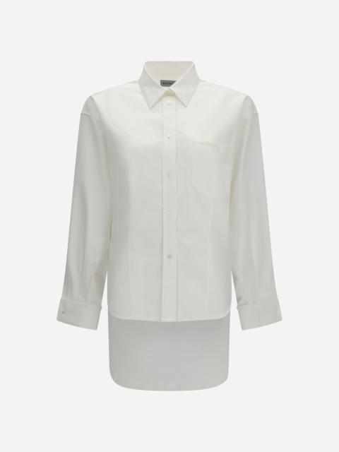 Classic Shirt in silk poplin and cotton organdy
