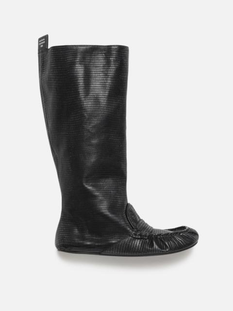 Slouch saddle boots - Black