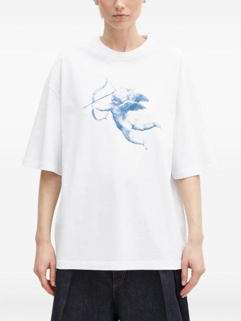 cupid-print T-shirt