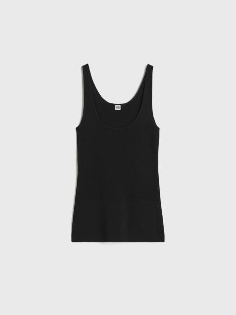 Compact knit tank black