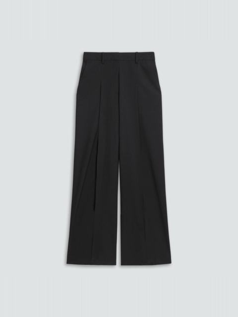 Pleated Wide-Leg Pant, 33'' in Good Wool