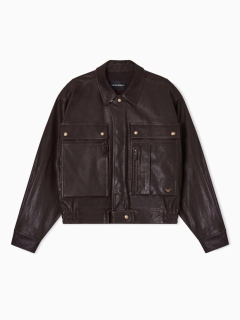 WASHED, VEGETABLE-TANNED NAPPA BLOUSON