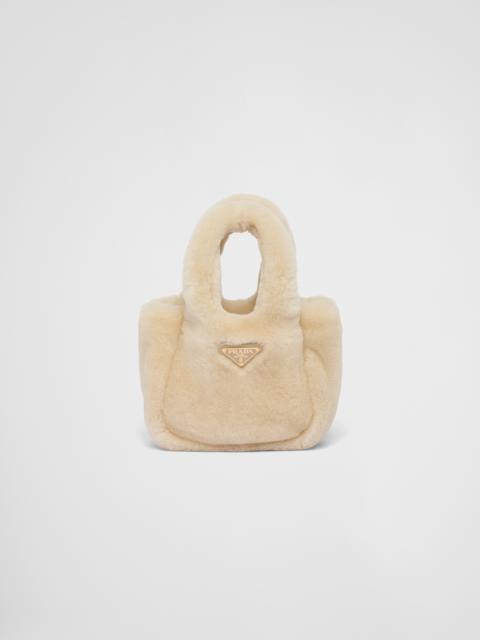 Shearling mini handbag