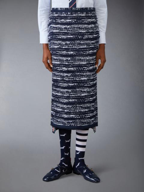 Mélange Tulle Yarn Tweed Skirt