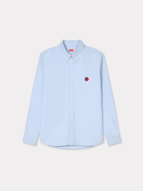 'Boke Flower' embroidered casual shirt in cotton oxford