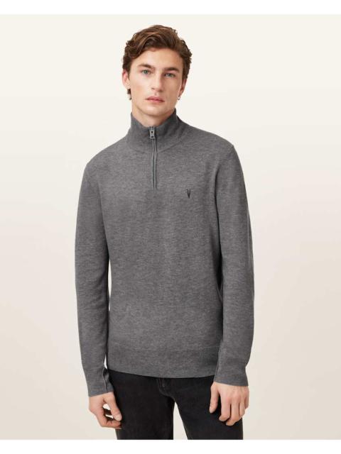 KILBURN ZIP FUNNEL NECK RAMSKULL JUMPER