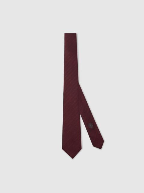 Interlocking G chain silk tie