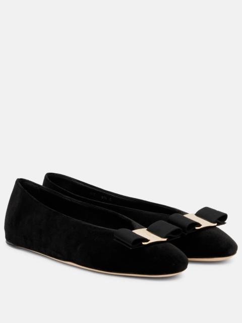 Vanna velvet ballet flats