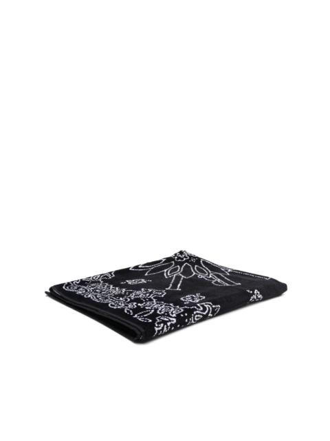bandana-print beach towel