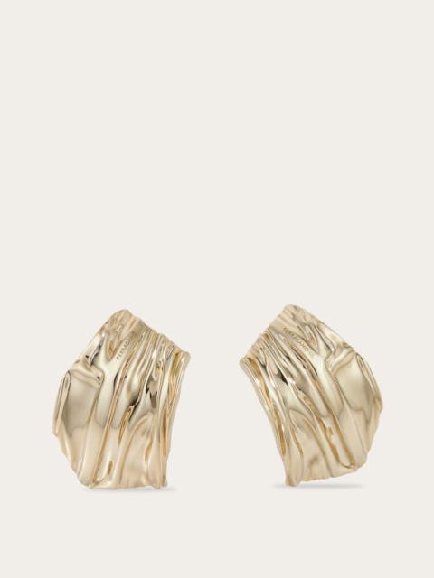 Asymmetric draped earring