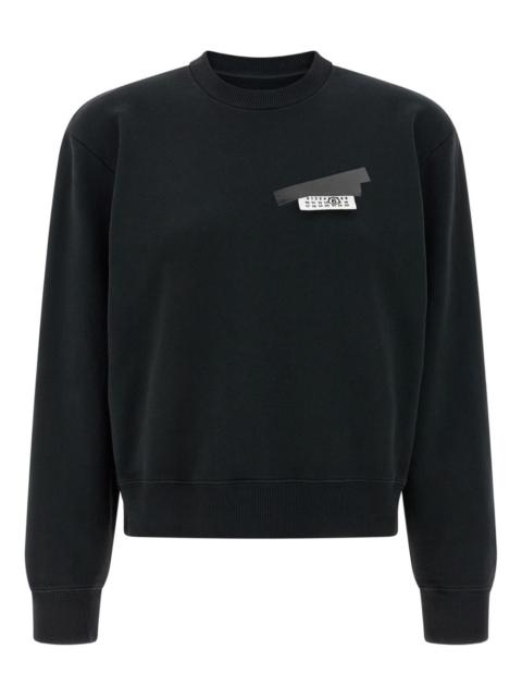 brushed-tape detail sweatshirt