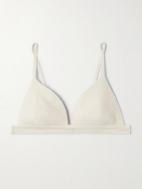 Chevier Ribbed Wool Triangle Bralette