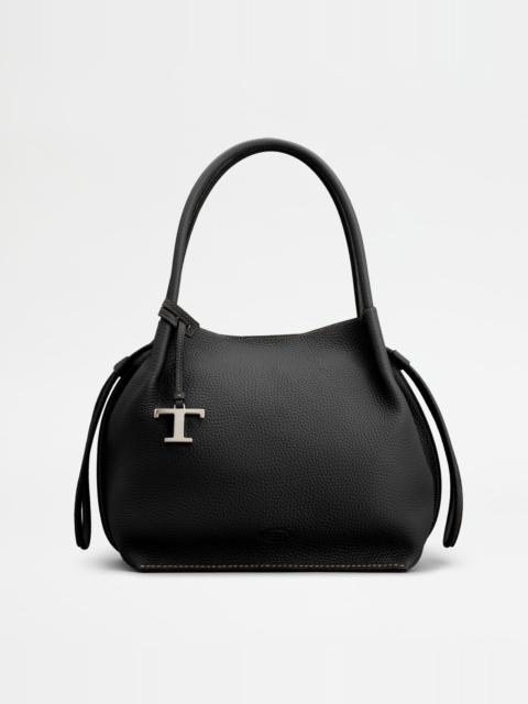 BUCKET BAG IN LEATHER MEDIUM - BLACK